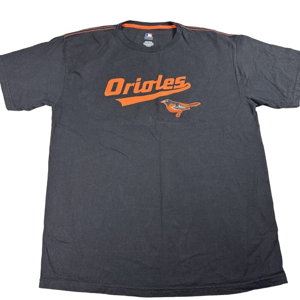 Baltimore Orioles MLB T-Shirt Stitched Logo Black Sz Large NICE